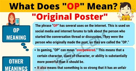 op meaning slang